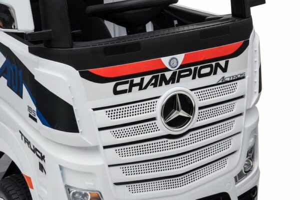 MERCEDES-BENZ ACTROS TRUCK, 2X12V-7AH ELECTRIC RIDE ON TOY - WHITE - Image 6