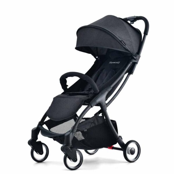 TINY WORLD COMPACT CABIN LIGHT WEIGHT BABY STROLLER BABY PRAM TRAVEL CARRY - BLACK
