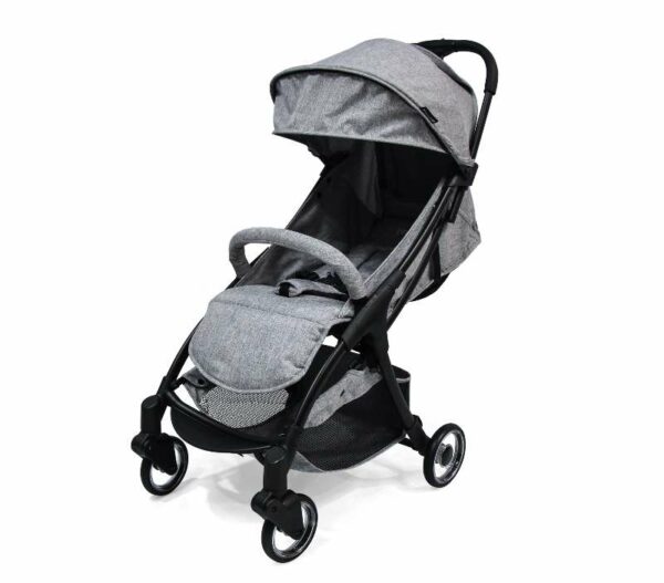 TINY WORLD COMPACT CABIN LIGHT WEIGHT BABY STROLLER BABY PRAM TRAVEL CARRY - GREY