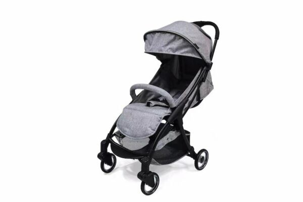 TINY WORLD COMPACT CABIN LIGHT WEIGHT BABY STROLLER BABY PRAM TRAVEL CARRY - GREY - Image 4