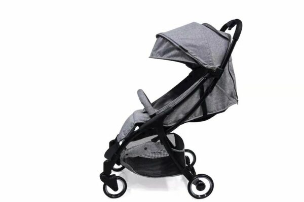 TINY WORLD COMPACT CABIN LIGHT WEIGHT BABY STROLLER BABY PRAM TRAVEL CARRY - GREY - Image 3