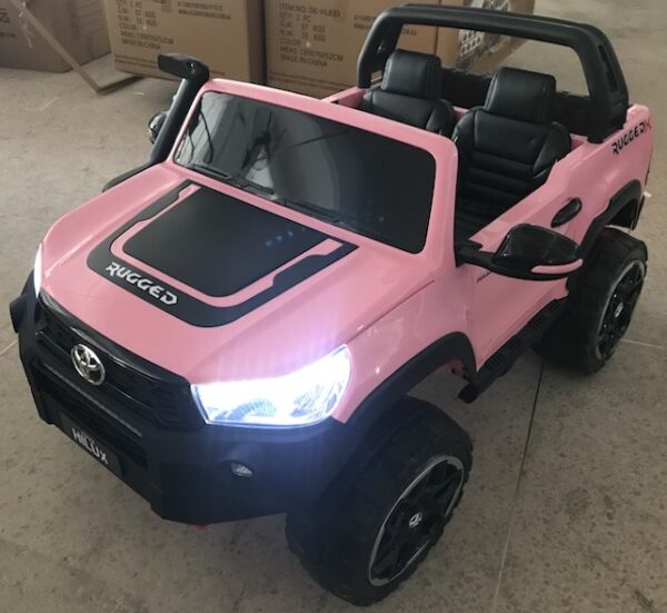 LICENSED TOYOTA HILUX RUGGED X  - 24V 2WD ELECTRIC RIDE ON CAR FOR KIDS - (PINK) - Image 8