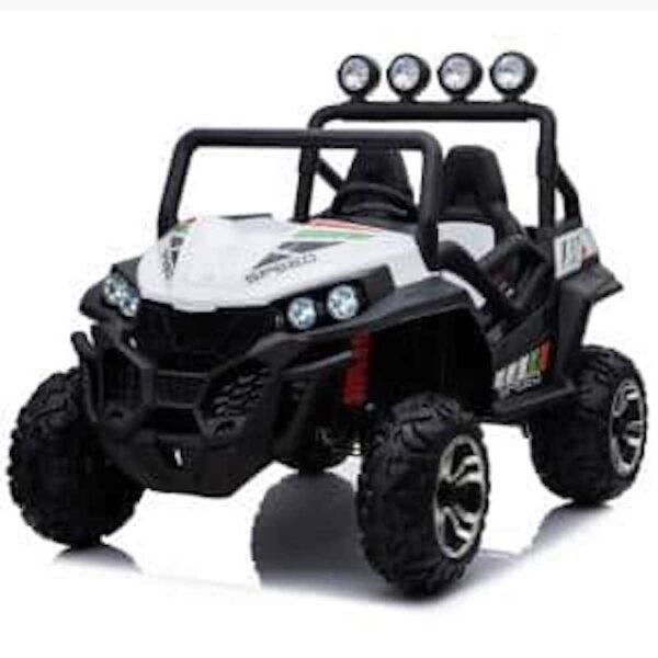 BEACH BUGGY SPEED 12V 2 SEATER ELECTRIC RIDE ON KIDS CAR - (WHITE)