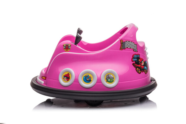 KIDS BUMPER CAR 12V REMOTE CONTROL ELECTRIC RIDE ON TOY CAR W/360 DEGREE SPIN (PINK) - Image 8